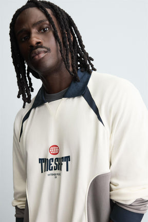 RETRO FOOTBALL PRINT POLO SHIRT - Image 6