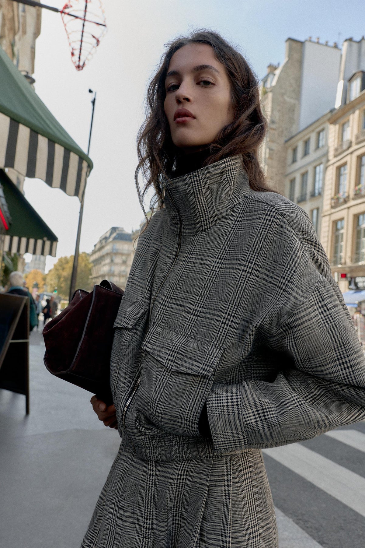 Hahnentritt-Bomberjacke