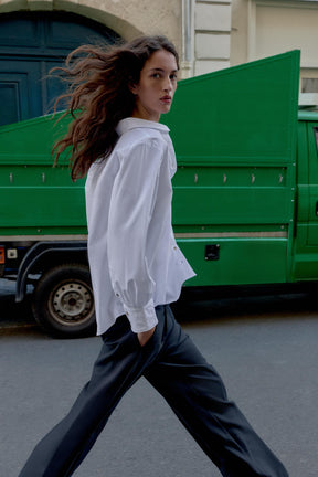 Popelinehemd mit Kontrast