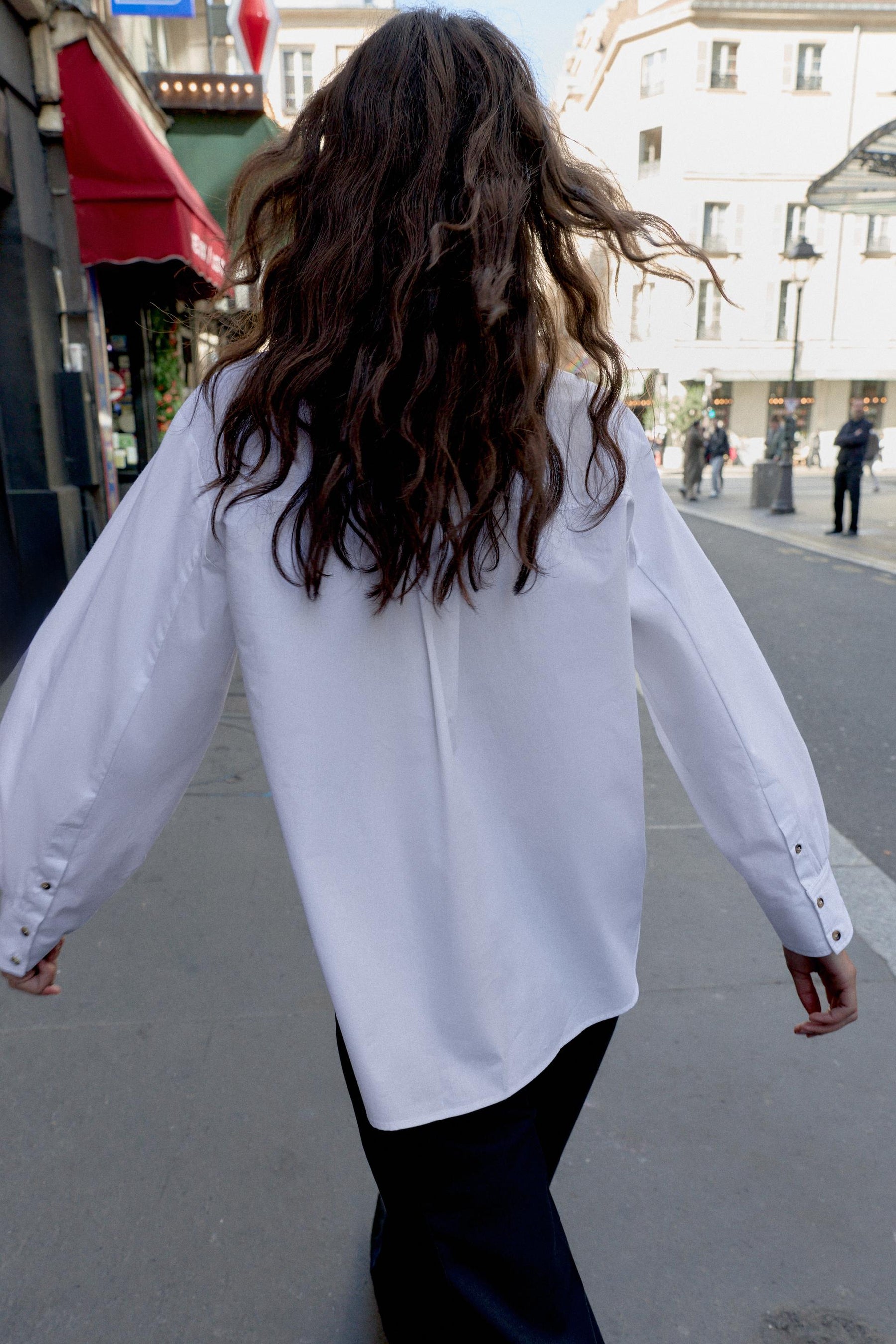 Popelinehemd mit Kontrast