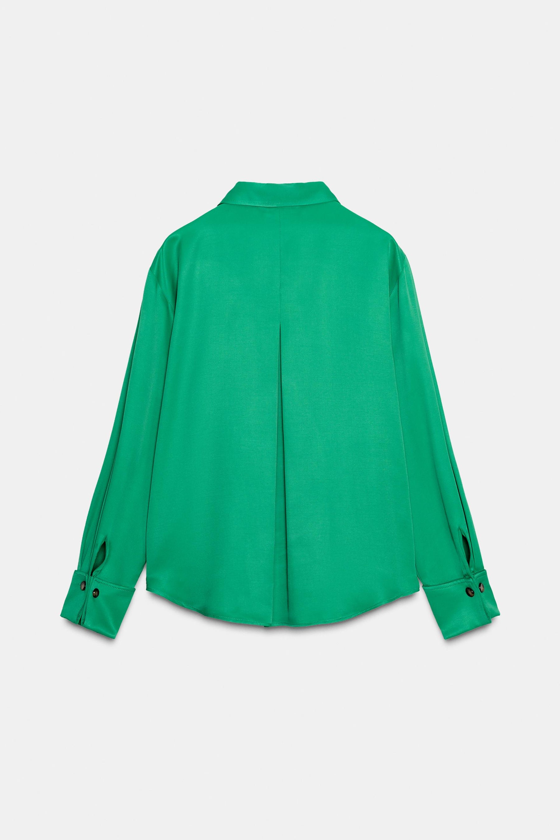 Satinhemd mit Tasche