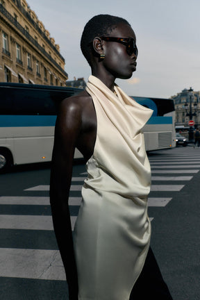 ASYMMETRISCHES SATIN-TOP