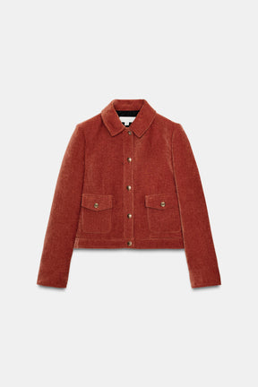 Samtjacke mit Schulterpolstern