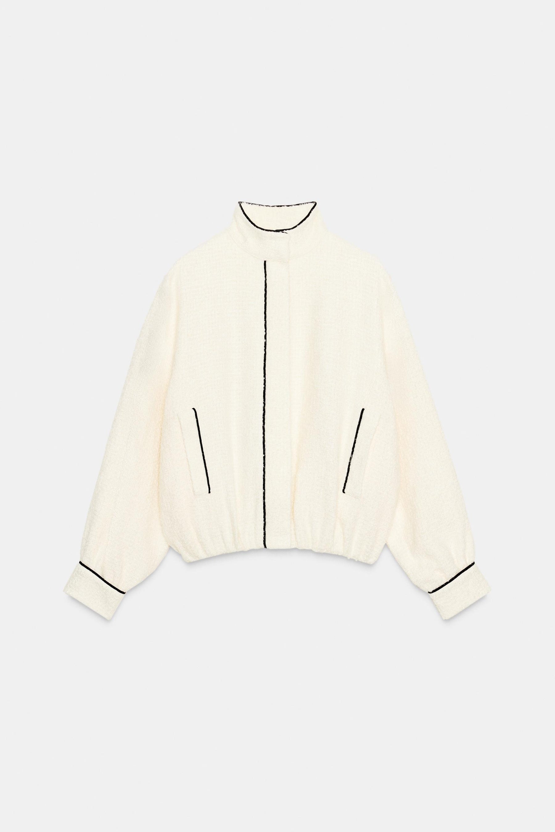 CONTRASTING TRIM BOMBER JACKET - Image 5