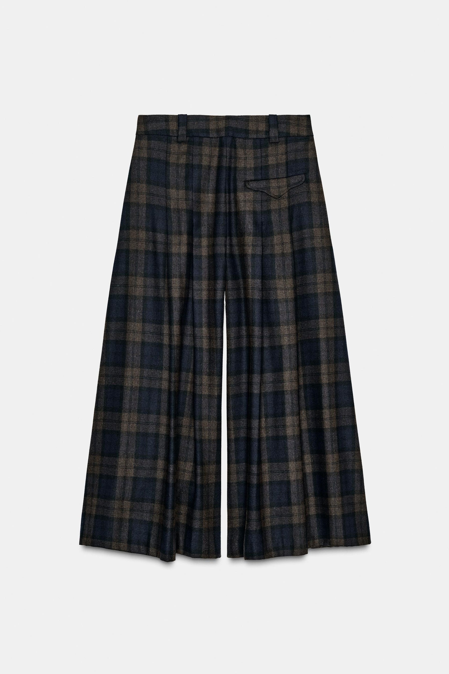 Weite Hose aus Wollmischgewebe