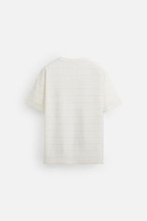 STRIPED IRREGULAR TEXTURE T-SHIRT - Image 6