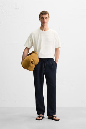 STRIPED IRREGULAR TEXTURE T-SHIRT - Image 1