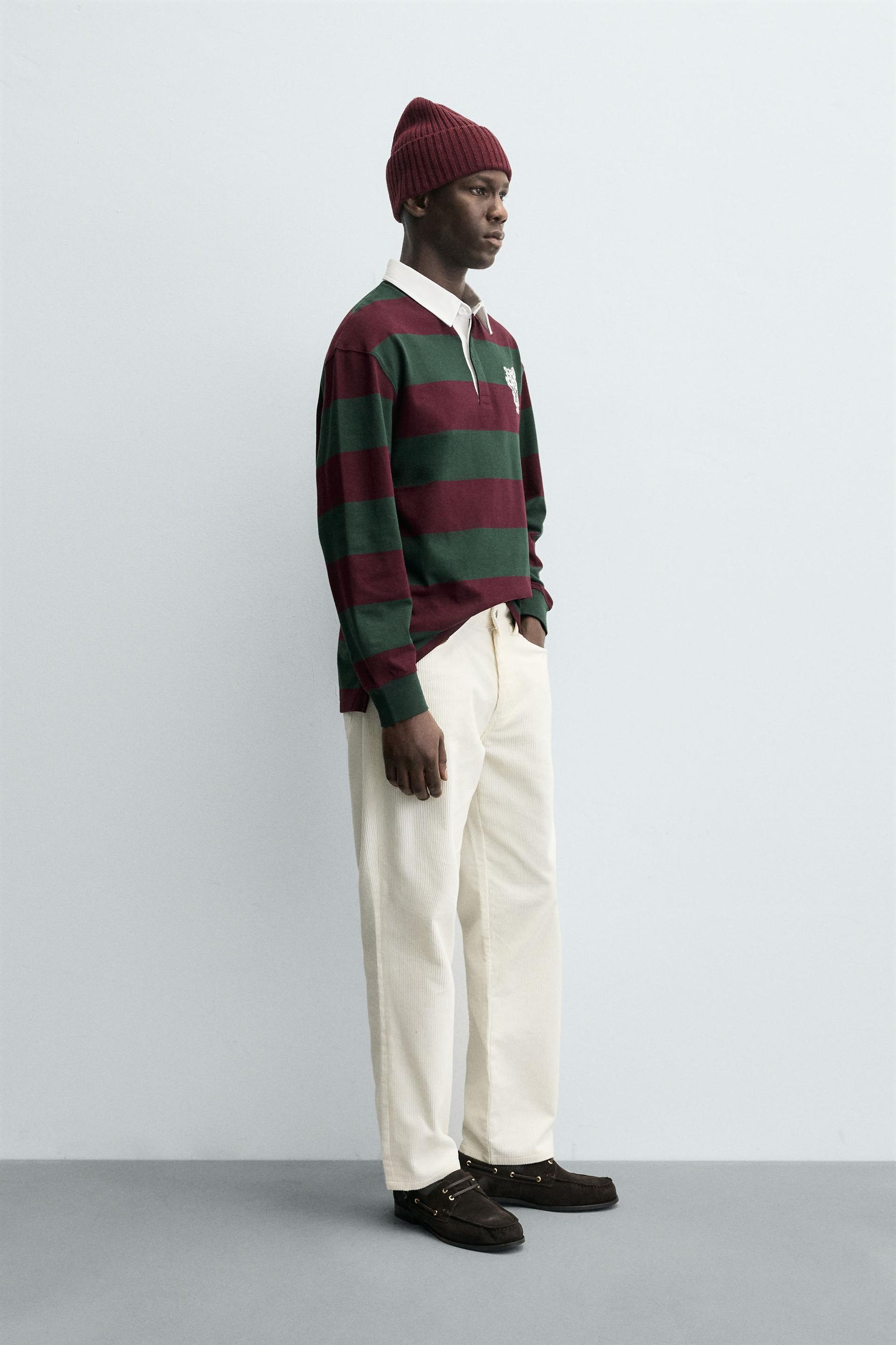 STRIPED PATCH POLO SHIRT - Image 4