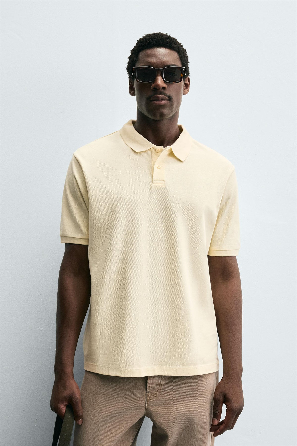 WASHED TEXTURED PIQUÉ POLO SHIRT - Image 2