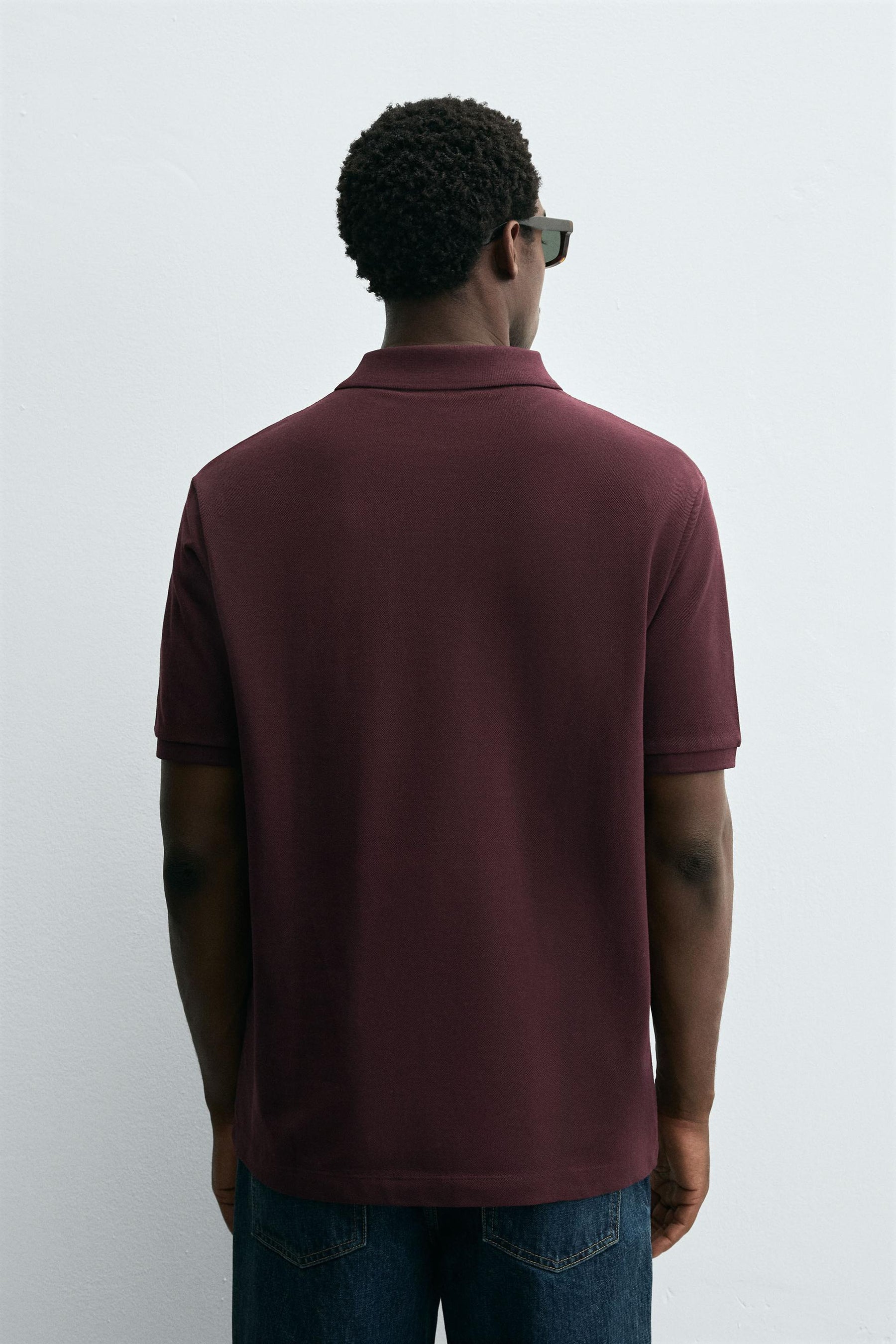WASHED TEXTURED PIQUÉ POLO SHIRT - Image 3
