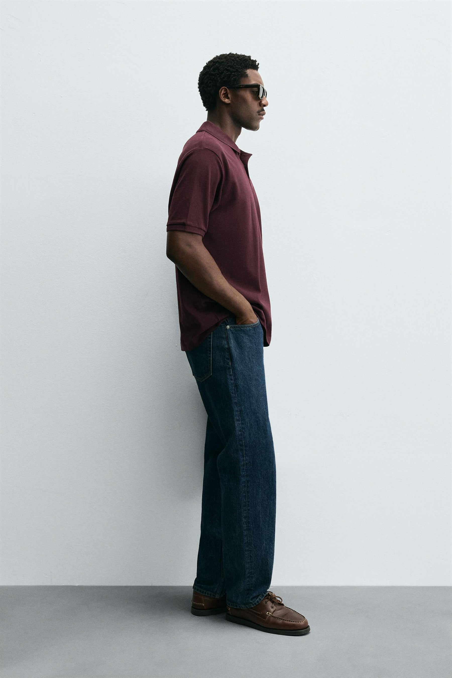 WASHED TEXTURED PIQUÉ POLO SHIRT - Image 4