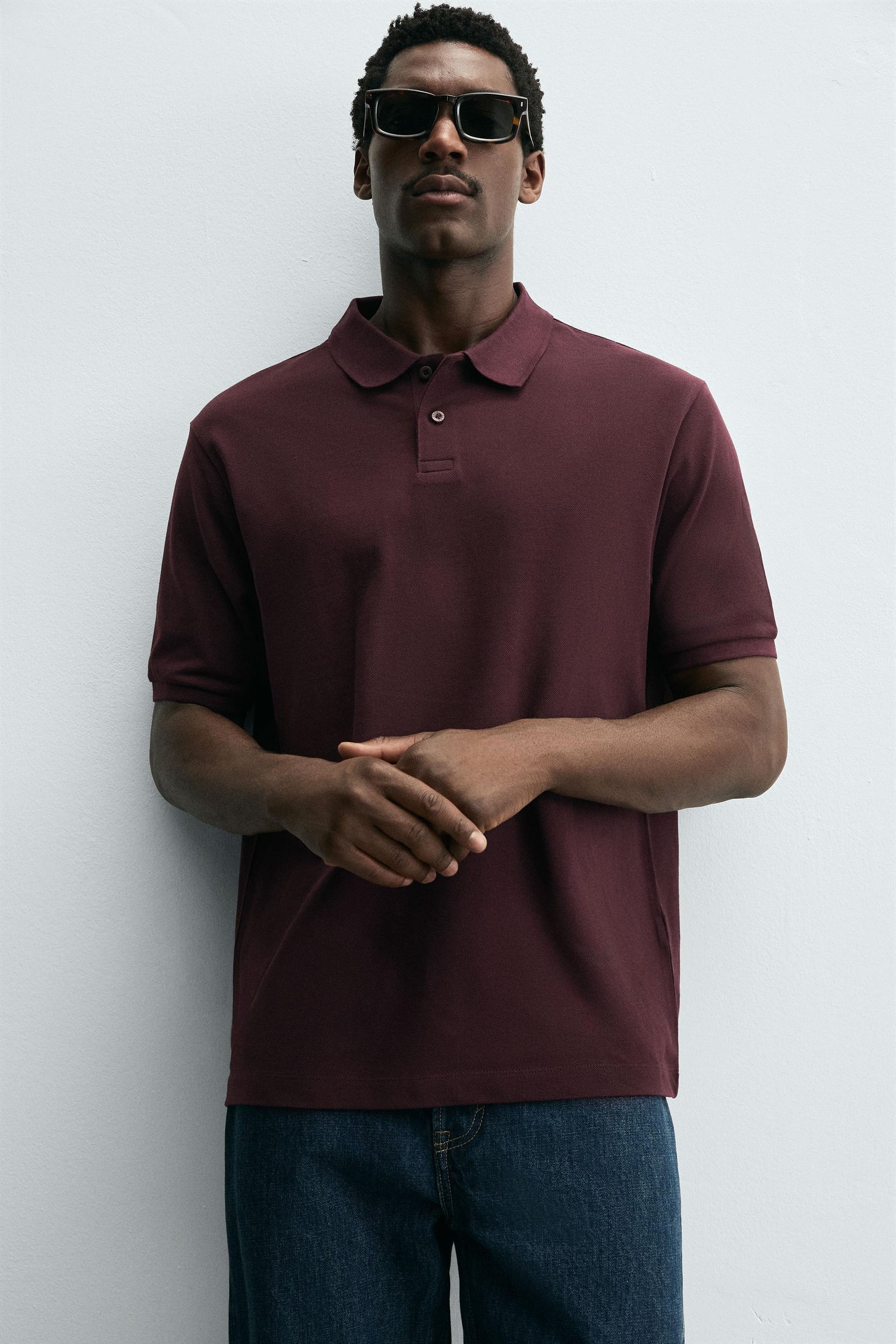 WASHED TEXTURED PIQUÉ POLO SHIRT - Image 5