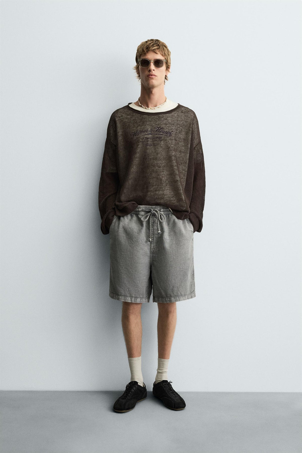 FADED RELAXED FIT BERMUDA SHORTS - Image 1