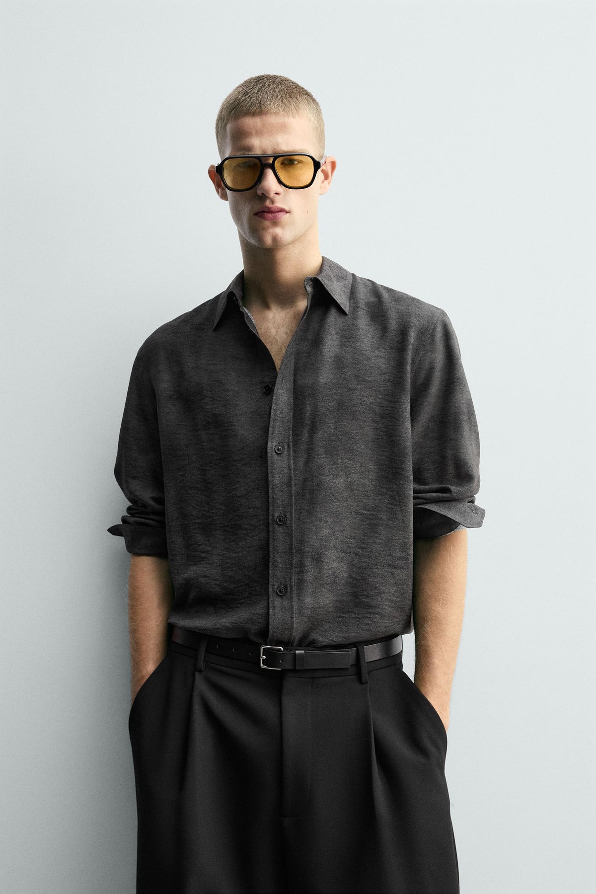 TEXTURED PRINT SHIRT - Image 2