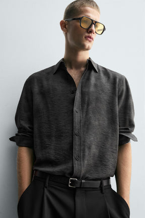 TEXTURED PRINT SHIRT - Image 5