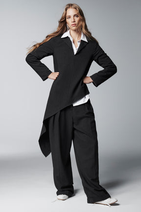 Asymmetrisch gestreiftes Webtop