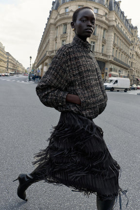 METALLIC THREAD TEXTURED BOMBER JACKET - Image 4