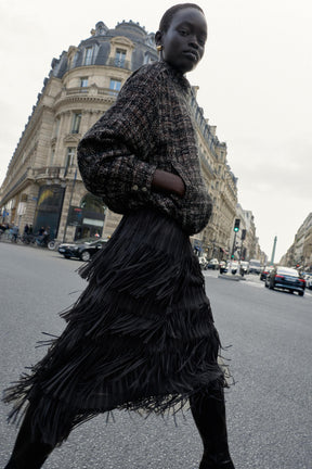 METALLIC THREAD TEXTURED BOMBER JACKET - Image 6