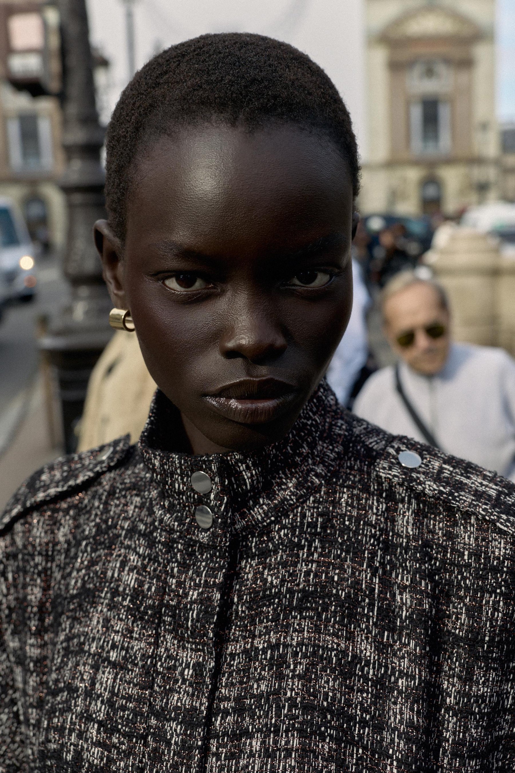 METALLIC THREAD TEXTURED BOMBER JACKET - Image 8