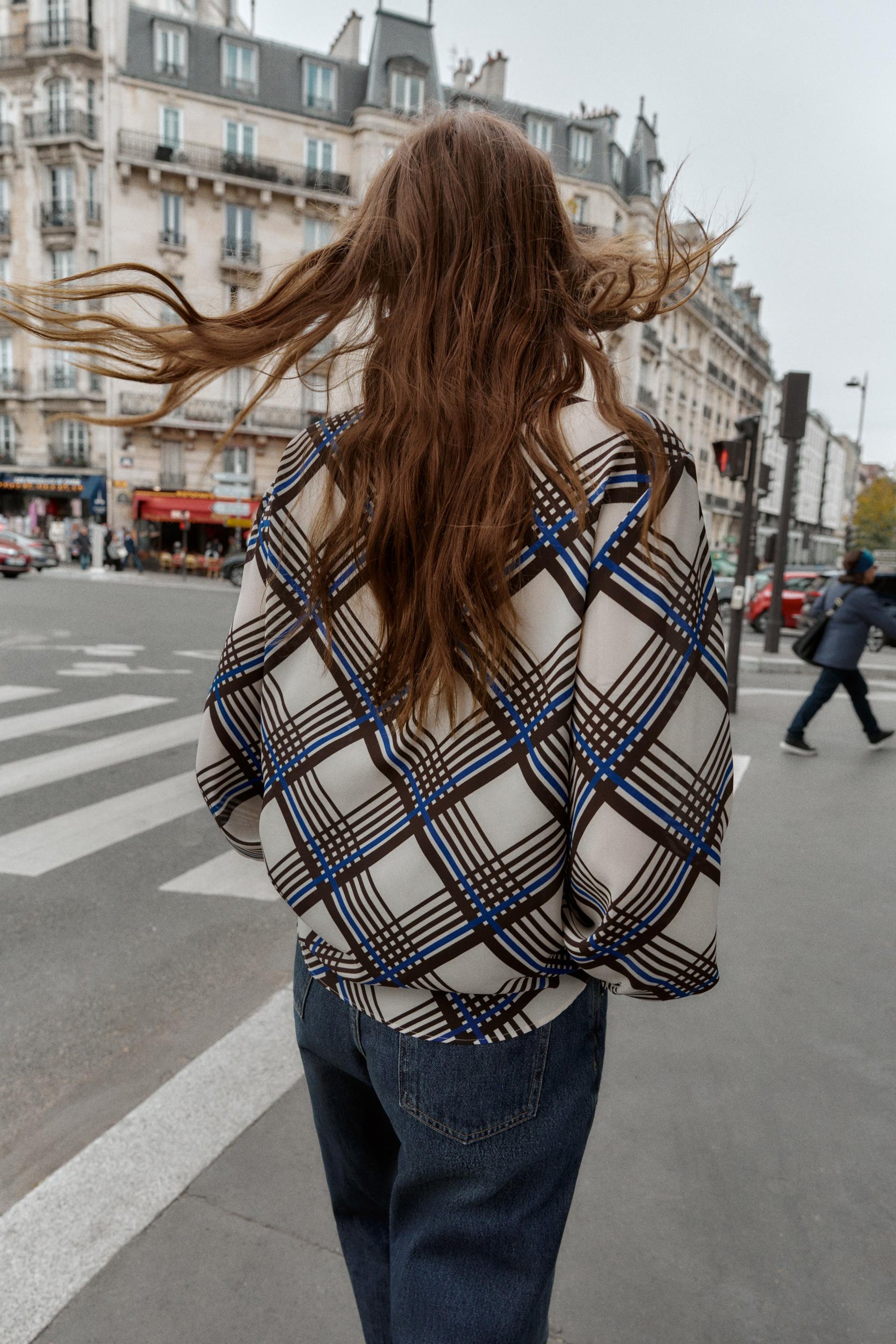 Karohemd mit hohem Kragen