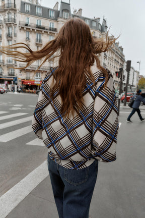 Karohemd mit hohem Kragen