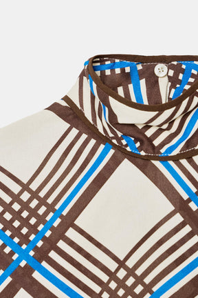 Karohemd mit hohem Kragen