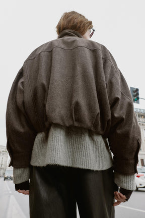 Fischgrät-Bomberjacke