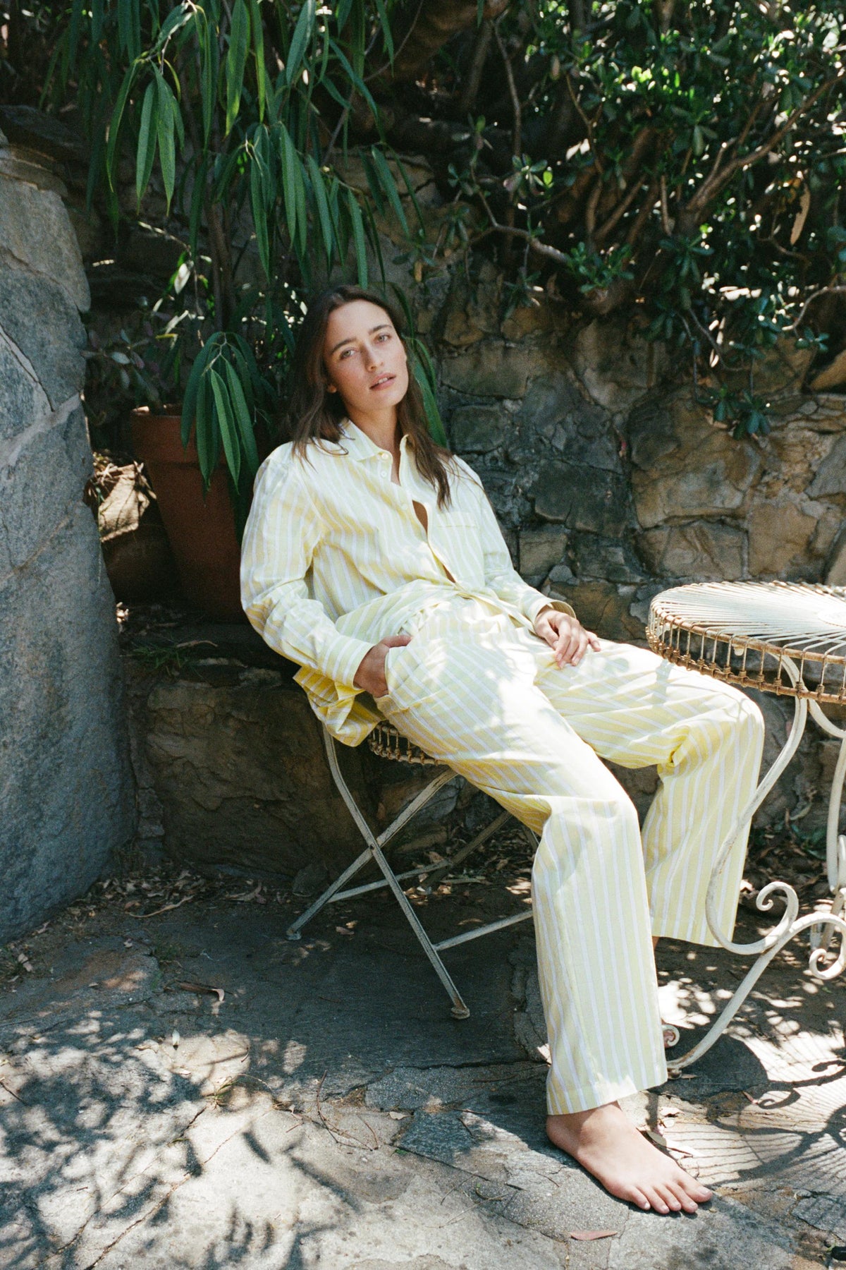 Gestreiftes Pyjamahemd