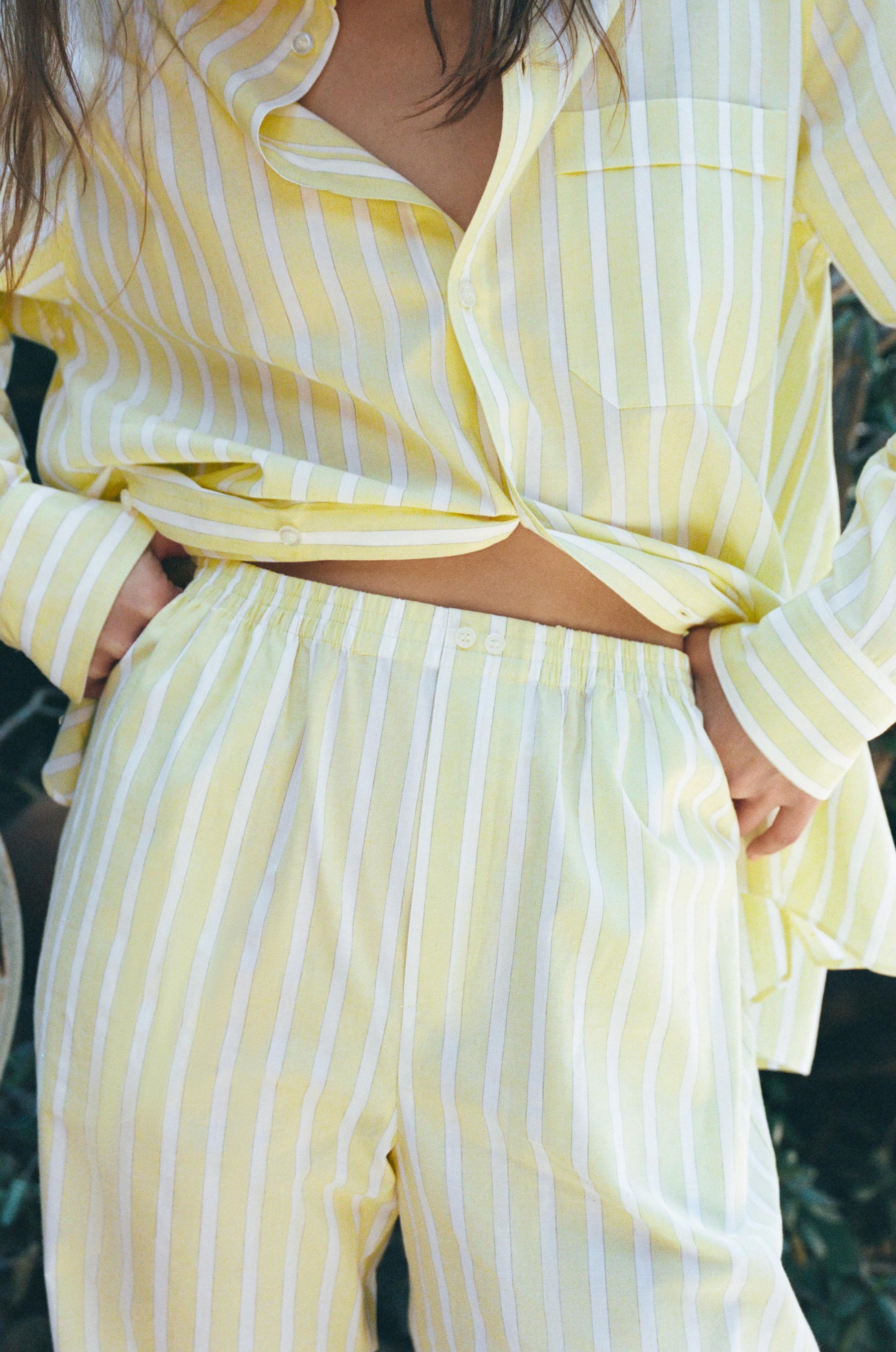 Gestreiftes Pyjamahemd