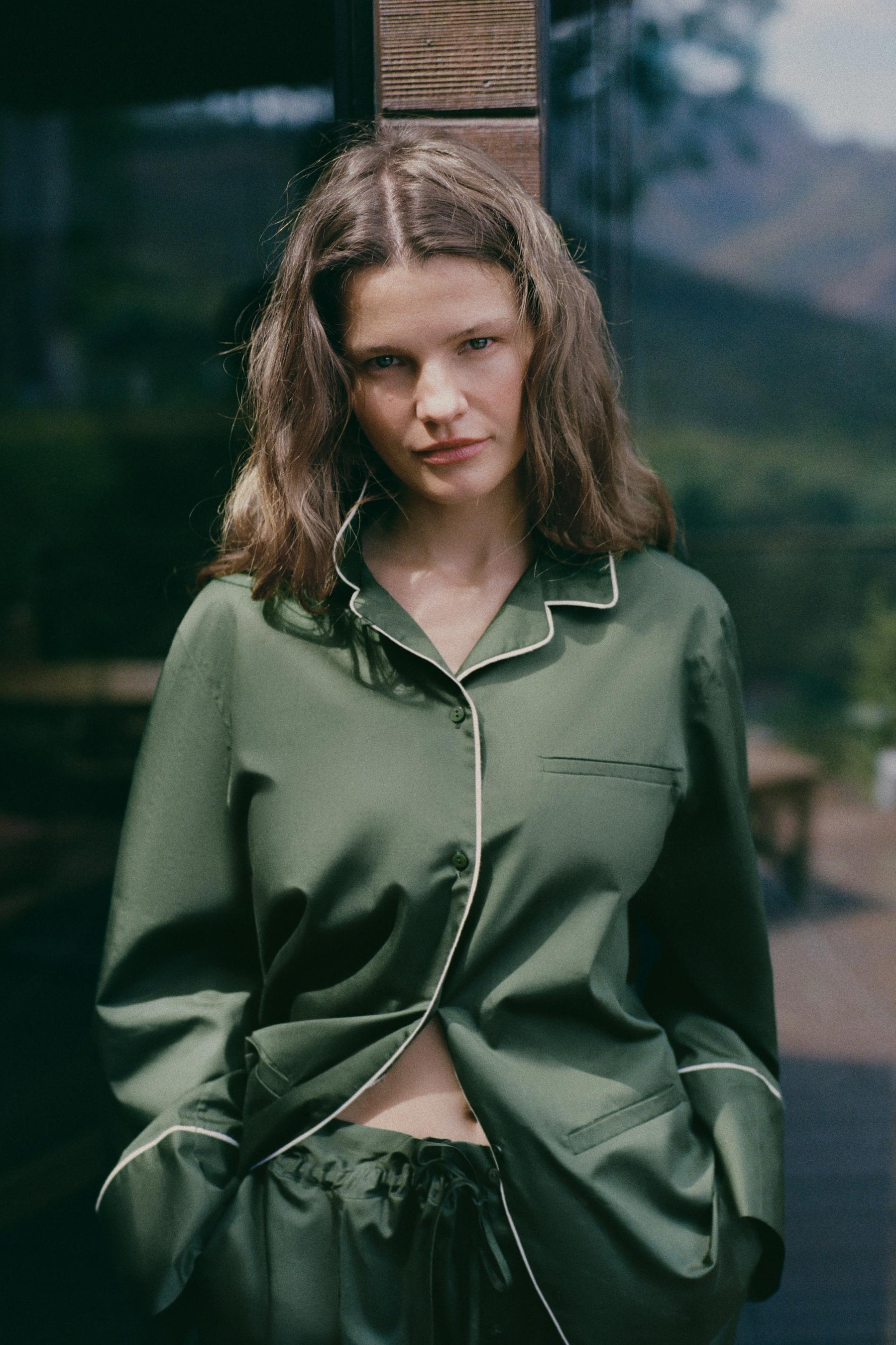 Kontrast-Popelinehemd