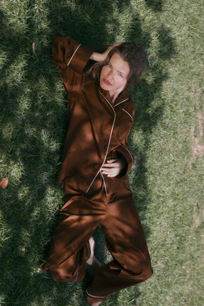 Pyjamahemd aus kontrastierendem Popeline