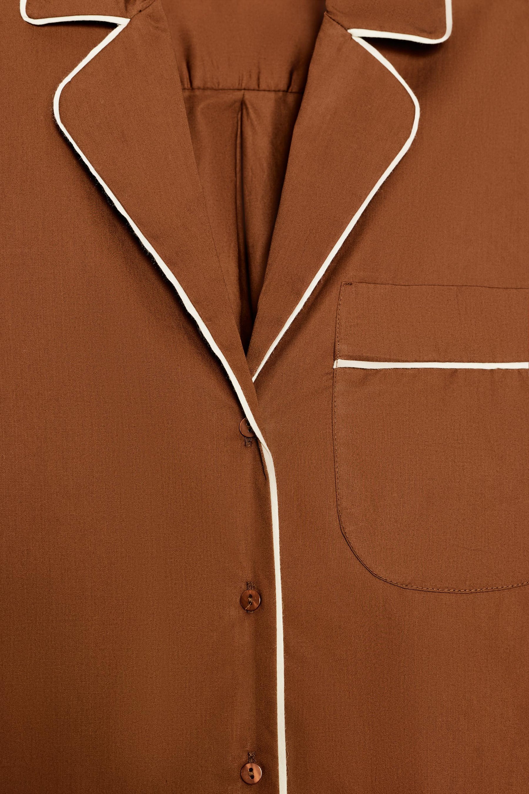 Pyjamahemd aus kontrastierendem Popeline