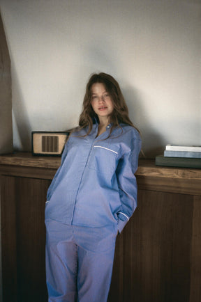 Gestreiftes Pyjamahemd