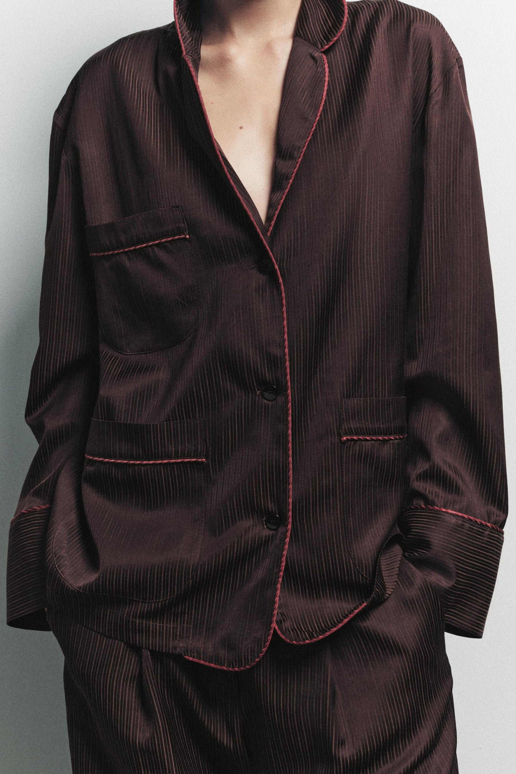 GESTREIFTES PYJAMAHEMD