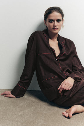 GESTREIFTES PYJAMAHEMD