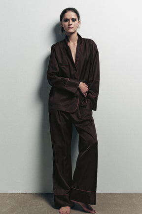 GESTREIFTES PYJAMAHEMD