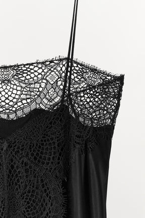 Satin-Camisole mit Spitze