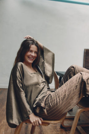 Gestreifte Pyjamahose