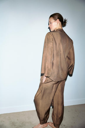 Bedruckte Hose mit Volumen