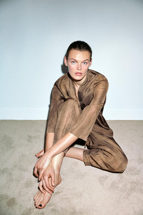 Bedruckte Hose mit Volumen