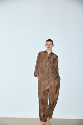 Bedruckte Hose mit Volumen