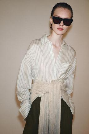 Gestreiftes Baumwollhemd