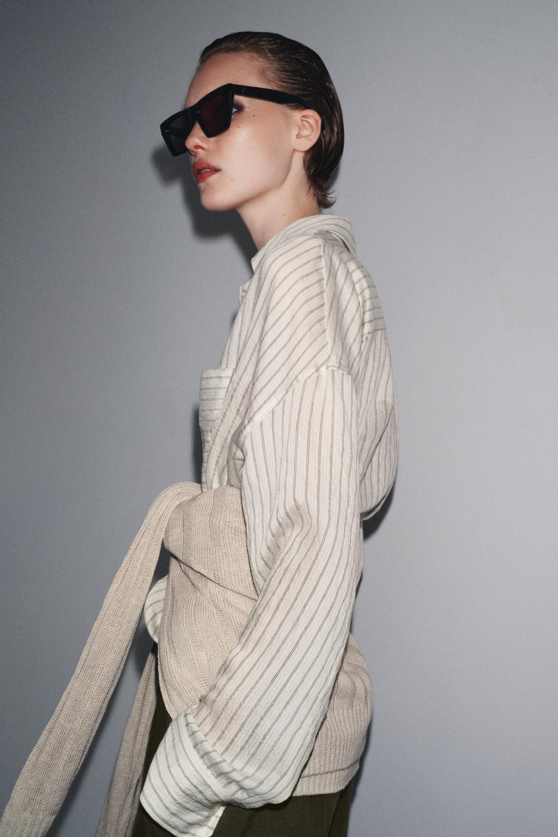 Gestreiftes Baumwollhemd