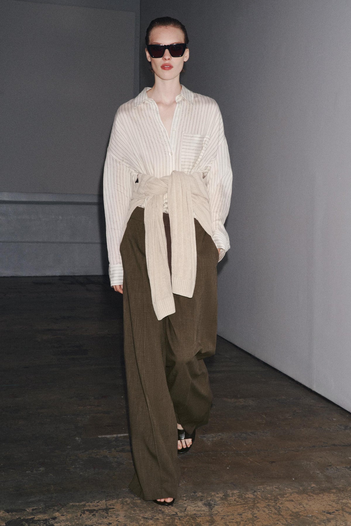 Gestreiftes Baumwollhemd