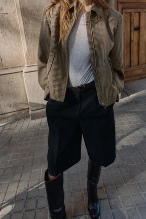 Hahnentritt-Bomberjacke