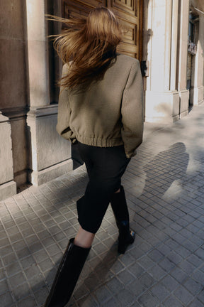 Hahnentritt-Bomberjacke