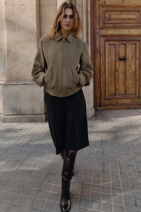 Hahnentritt-Bomberjacke