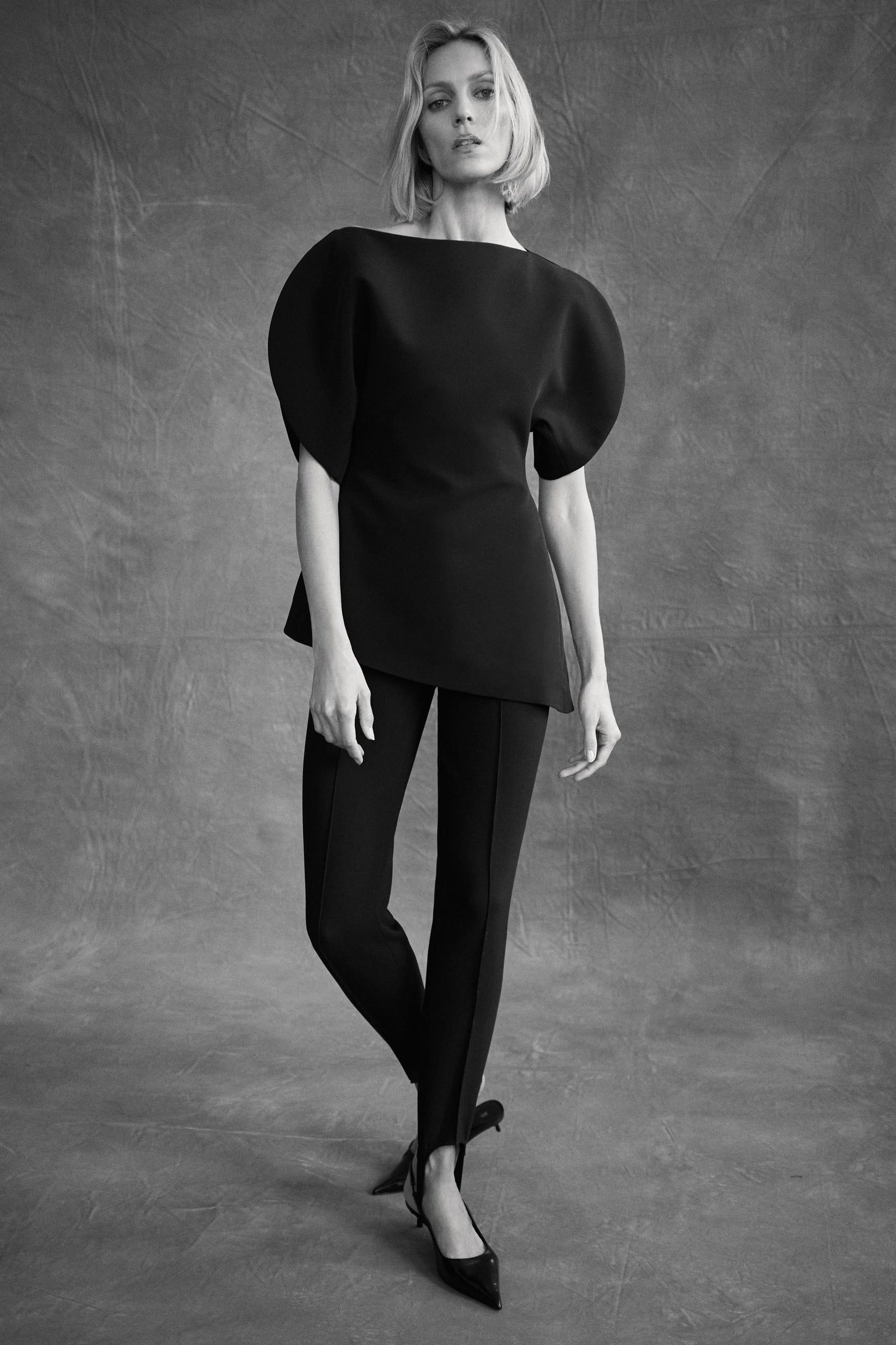 Modisches Top mit Puffärmeln