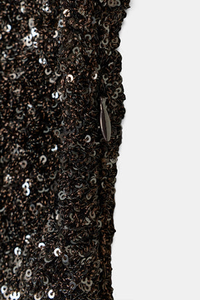 ZW COLLECTION SEQUINNED DRESS WITH SHOULDER PADS - Image 8