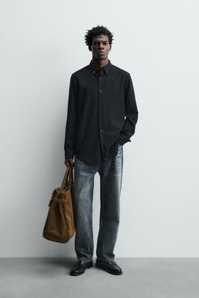 TEXTURED WOOL BLEND SHIRT - Image 1